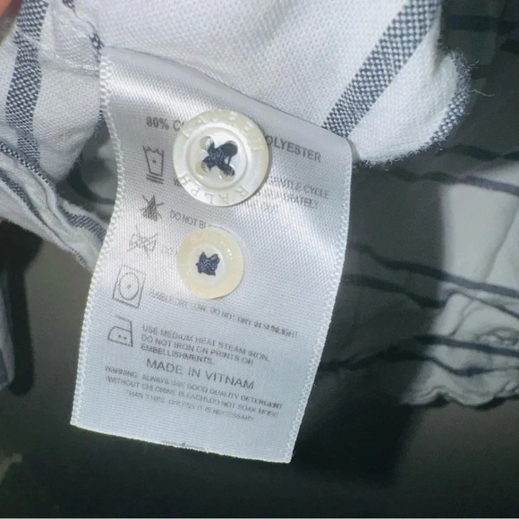 Men’s Ralph Lauren Blue Tag Casual White + Navy Button Down Long Sleeve Size: XL - Picture 5 of 16